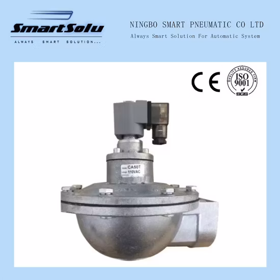 Válvula solenóide de jato de pulso à prova de explosão de alumínio fundido DN80 profissional sênior bem conhecida para equipamentos de remoção de poeira