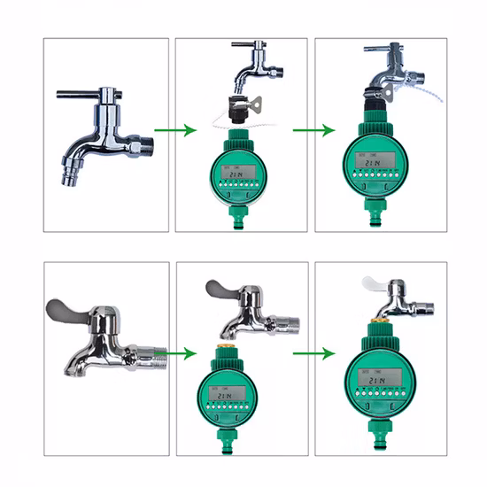 Temporizador eletrônico automático Visor LCD Válvula solenóide Temporizador de água Sistema controlador de irrigação de jardim